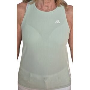 Adidas Women Own the Run Running Tank Top Size XS Linen Green IN2964